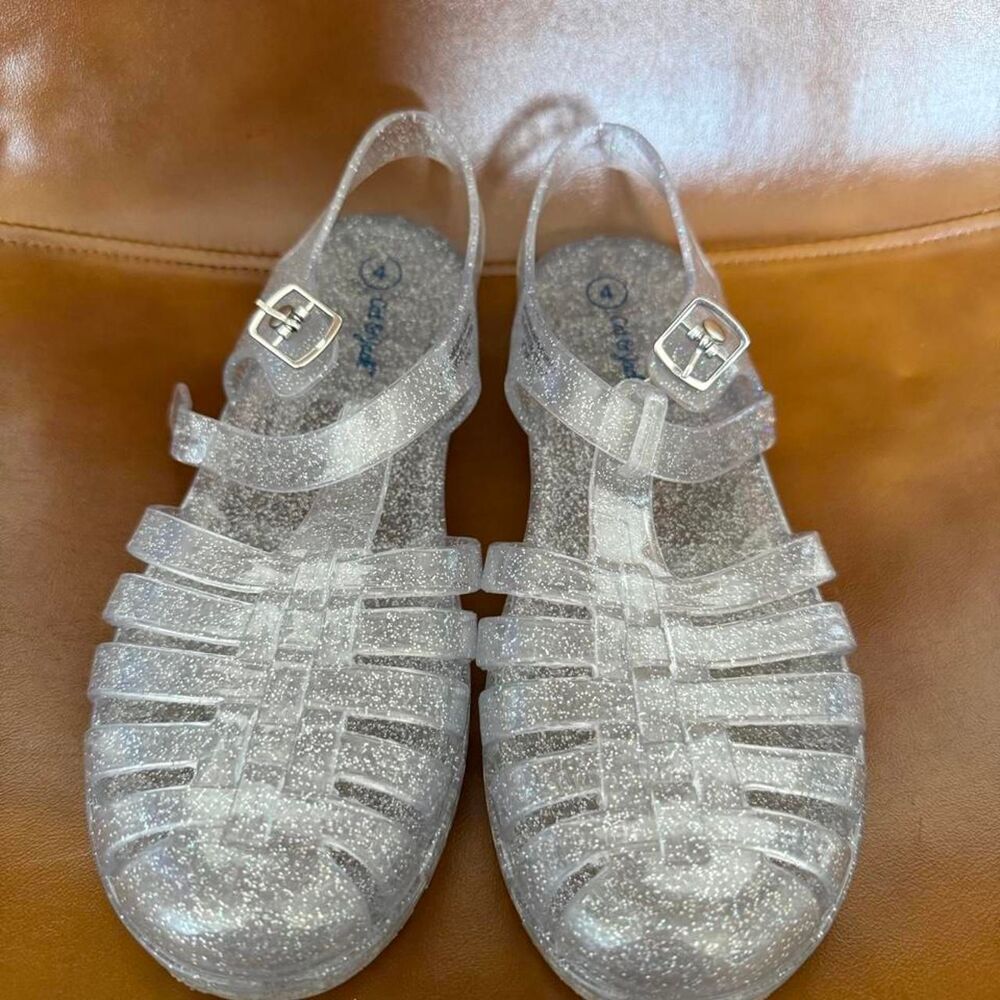 Cat-jack Women's Silver and White Sandals